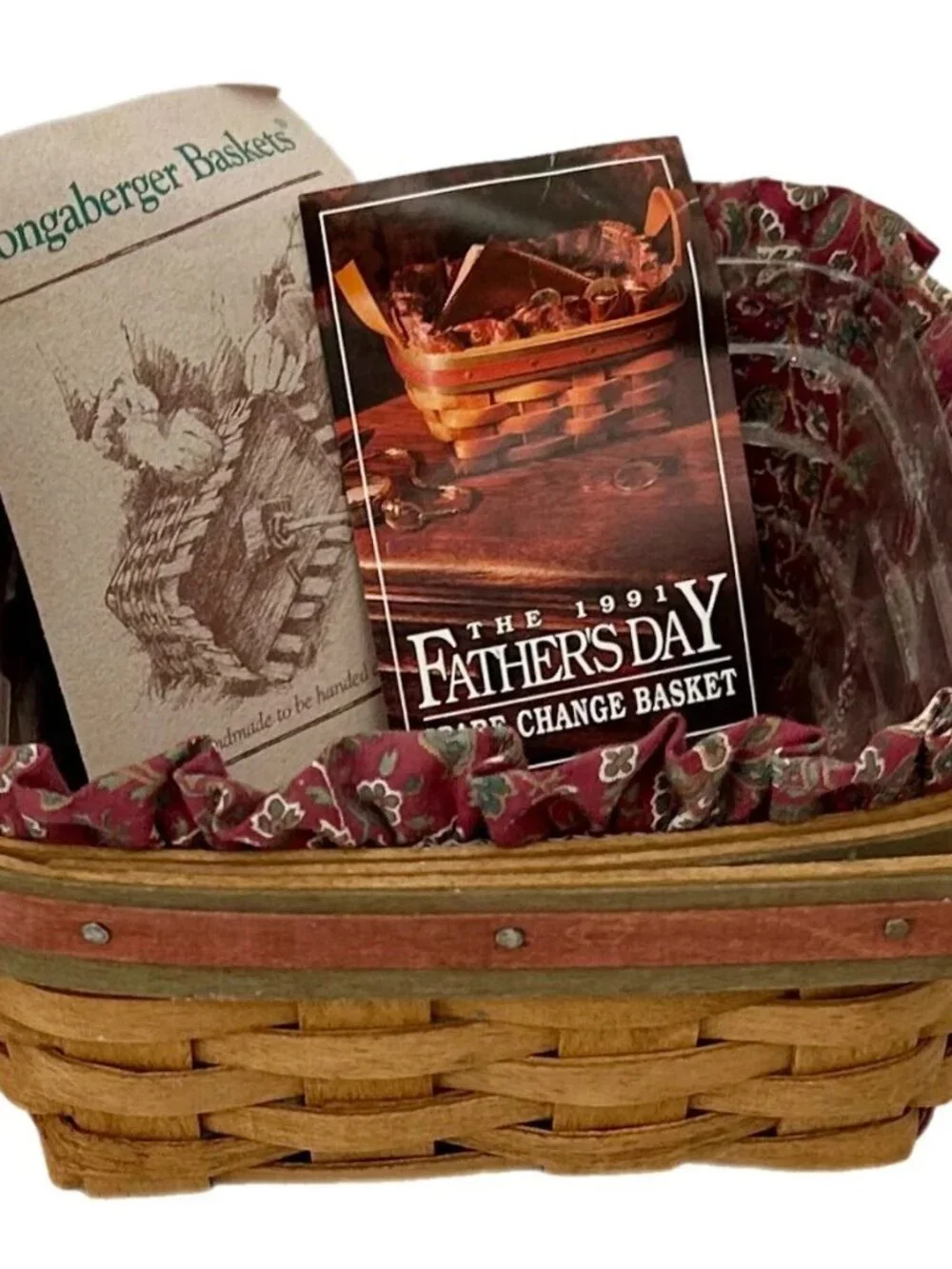 Longaberger Fathers Day Set With Calendar Pad and 3 FD Baskets